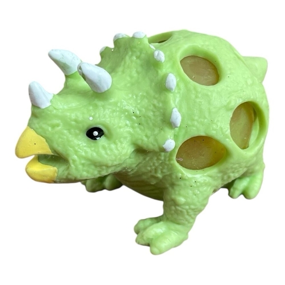 Pair of 3" Squeeze Ball Mesh Dinosaur Toys Anti Stress Dinosaurs - Picture 3 of 8